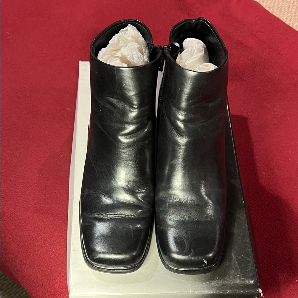 Women’s Black Leather Ankle Boots